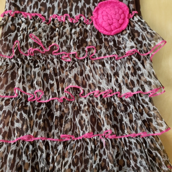 Emily West Brown Print Sleeveless Dress Size 7/8 - Picture 3 of 8